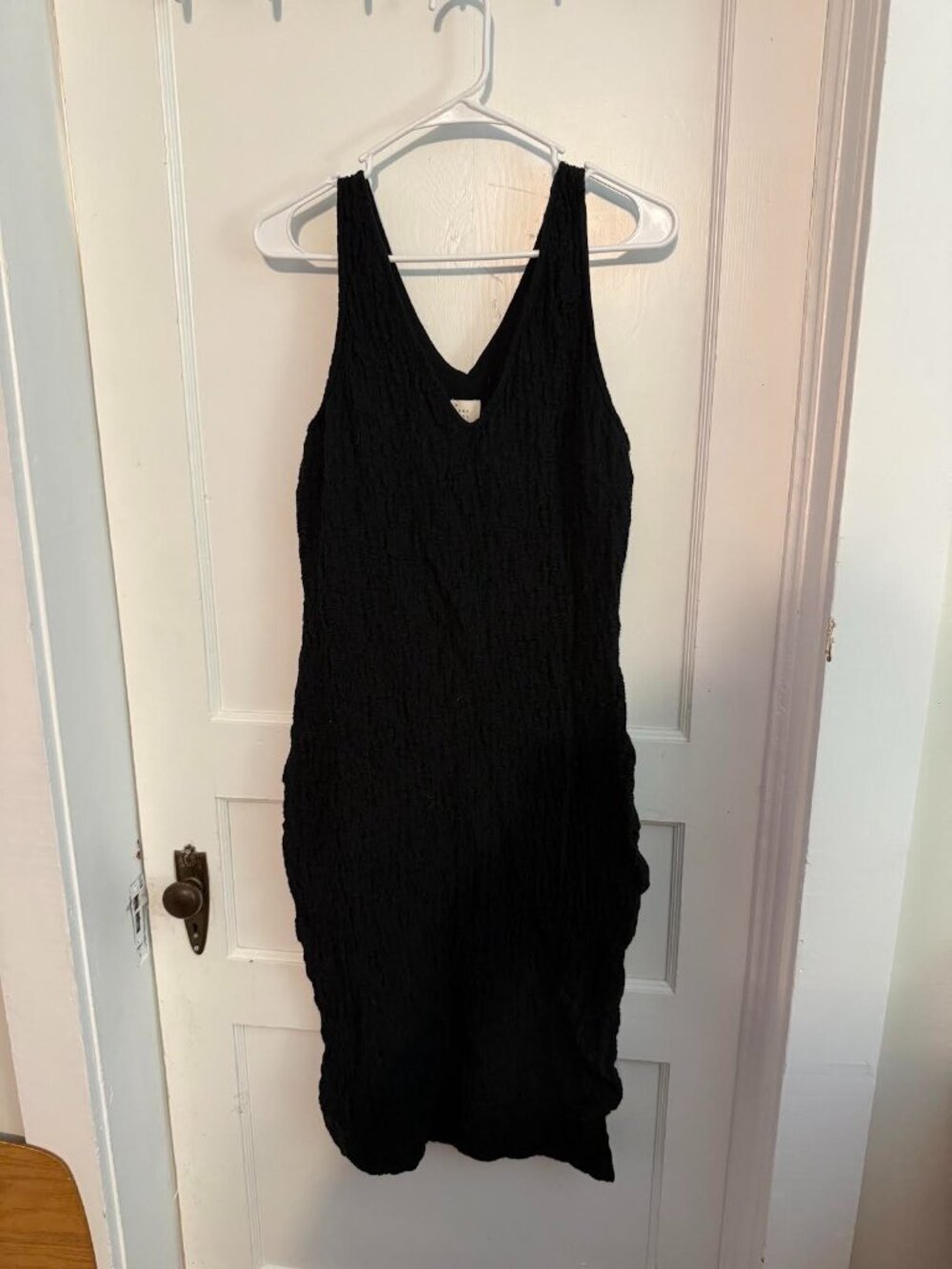 Textured Knit Sleeveless Midi Dress